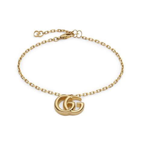 gucci gold mens bracelet|18kt yellow gold gg bracelet.